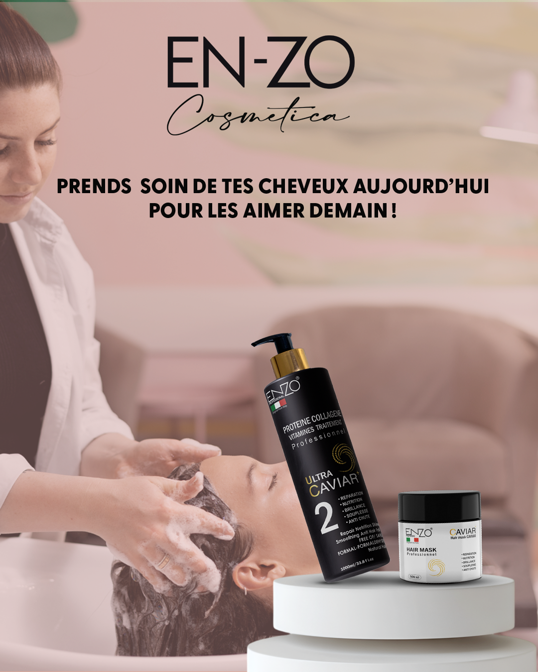 Soin Protéiné pour Cheveux - Enzo Ultra Caviar 🖤✨